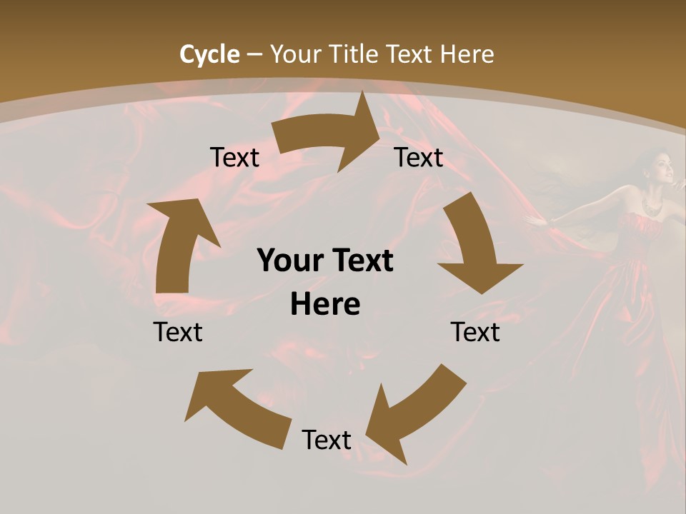 Silk People Flying PowerPoint Template