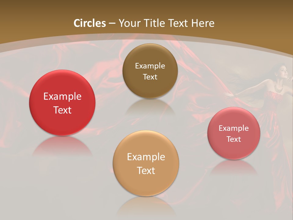 Silk People Flying PowerPoint Template