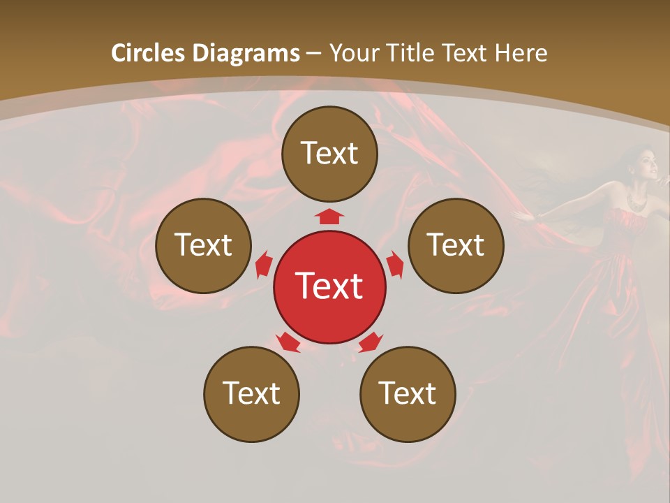 Silk People Flying PowerPoint Template