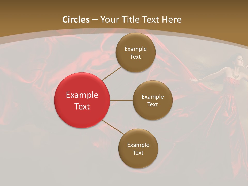 Silk People Flying PowerPoint Template