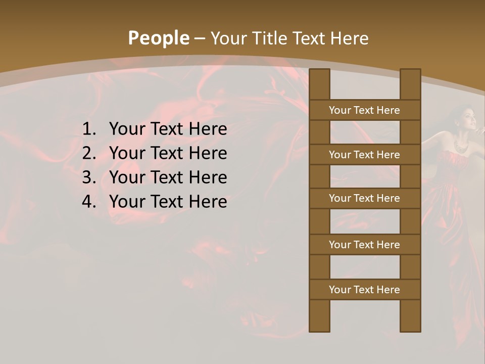 Silk People Flying PowerPoint Template