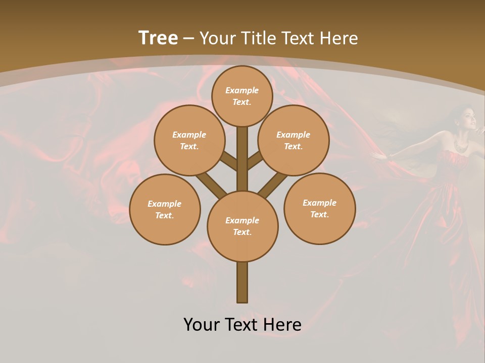 Silk People Flying PowerPoint Template