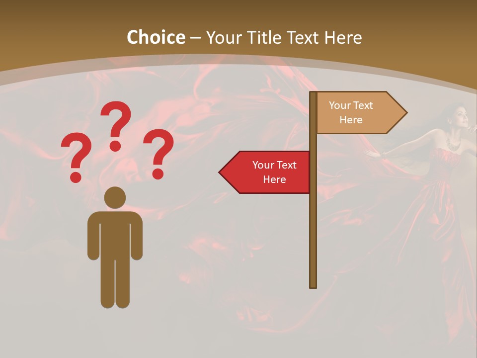 Silk People Flying PowerPoint Template