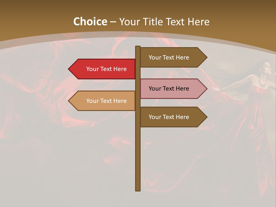 Silk People Flying PowerPoint Template