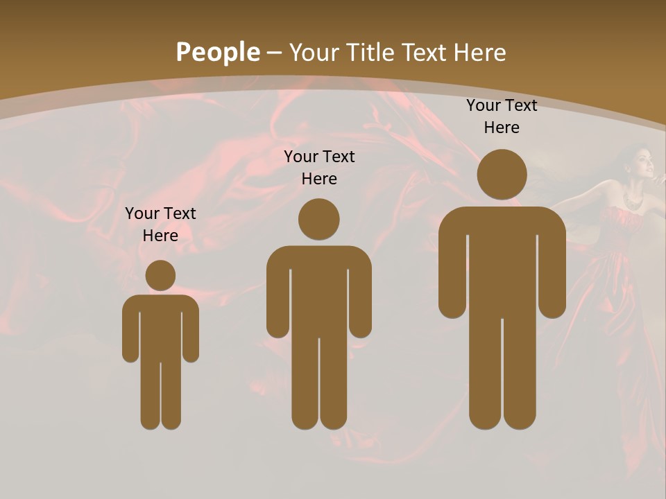 Silk People Flying PowerPoint Template