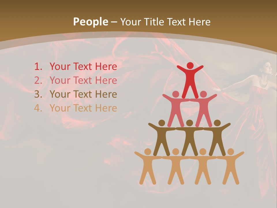 Silk People Flying PowerPoint Template