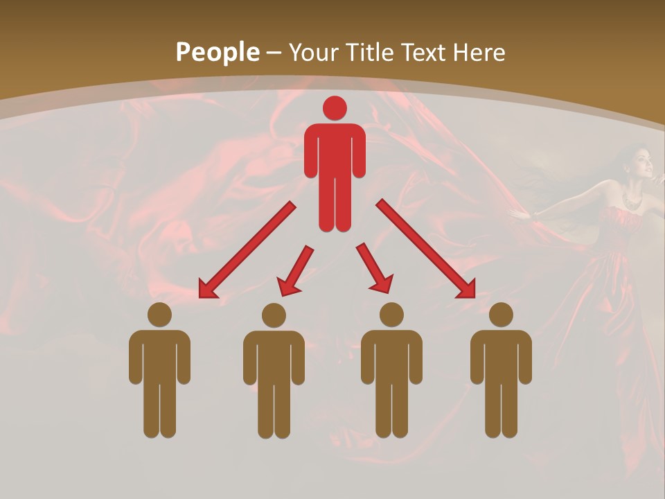 Silk People Flying PowerPoint Template