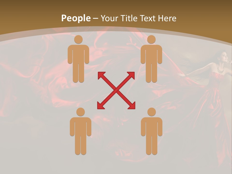 Silk People Flying PowerPoint Template