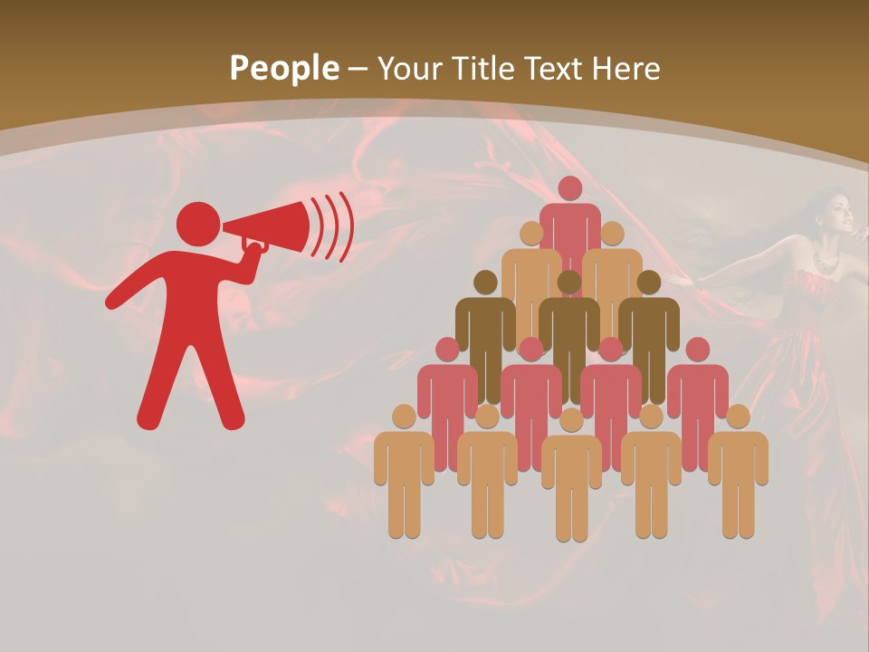 Silk People Flying PowerPoint Template