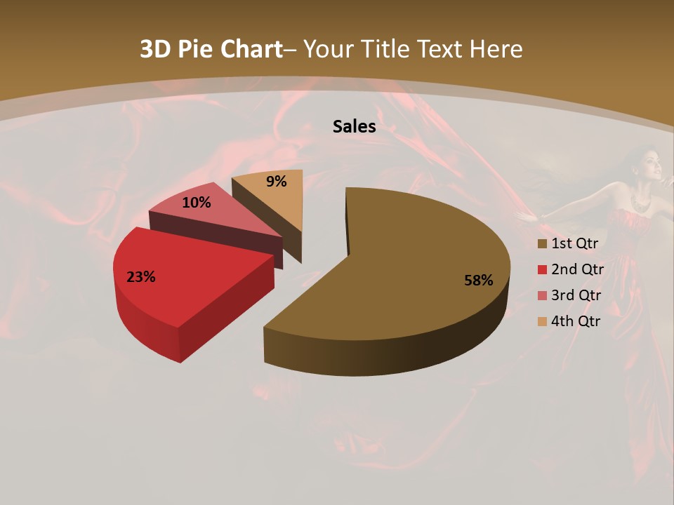 Silk People Flying PowerPoint Template