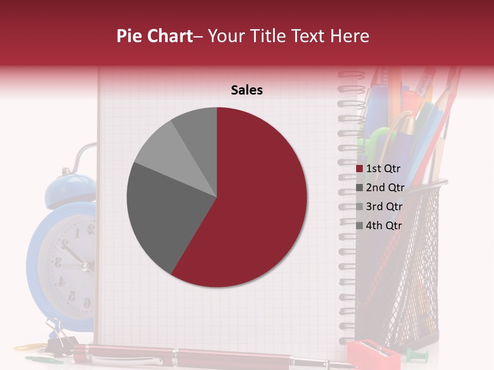 School Paper Supplies PowerPoint Template