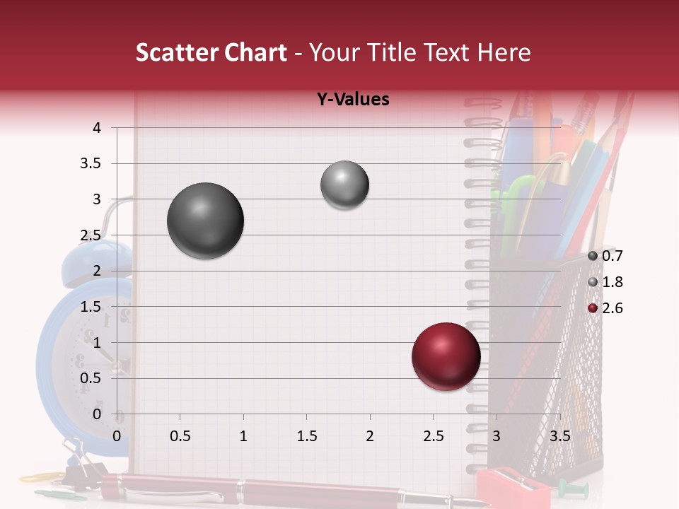 School Paper Supplies PowerPoint Template
