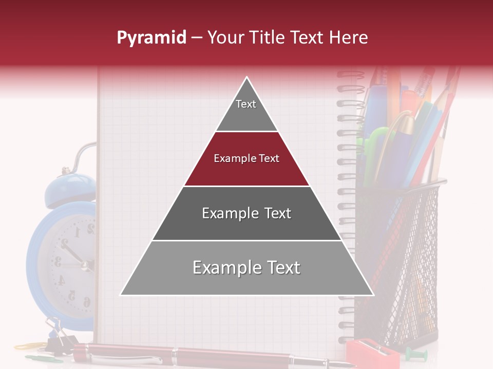 School Paper Supplies PowerPoint Template