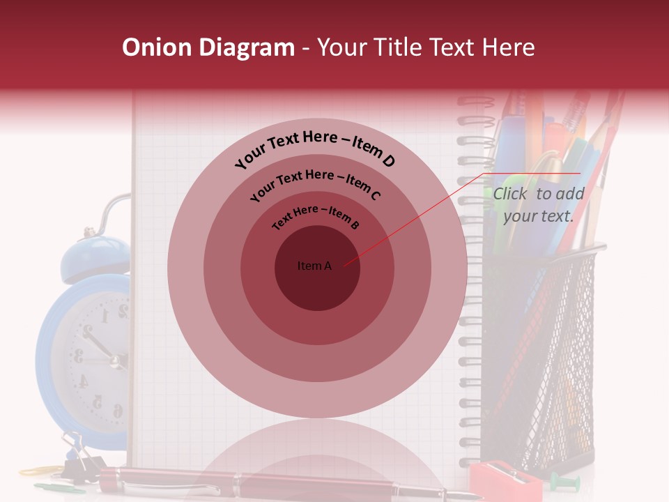 School Paper Supplies PowerPoint Template