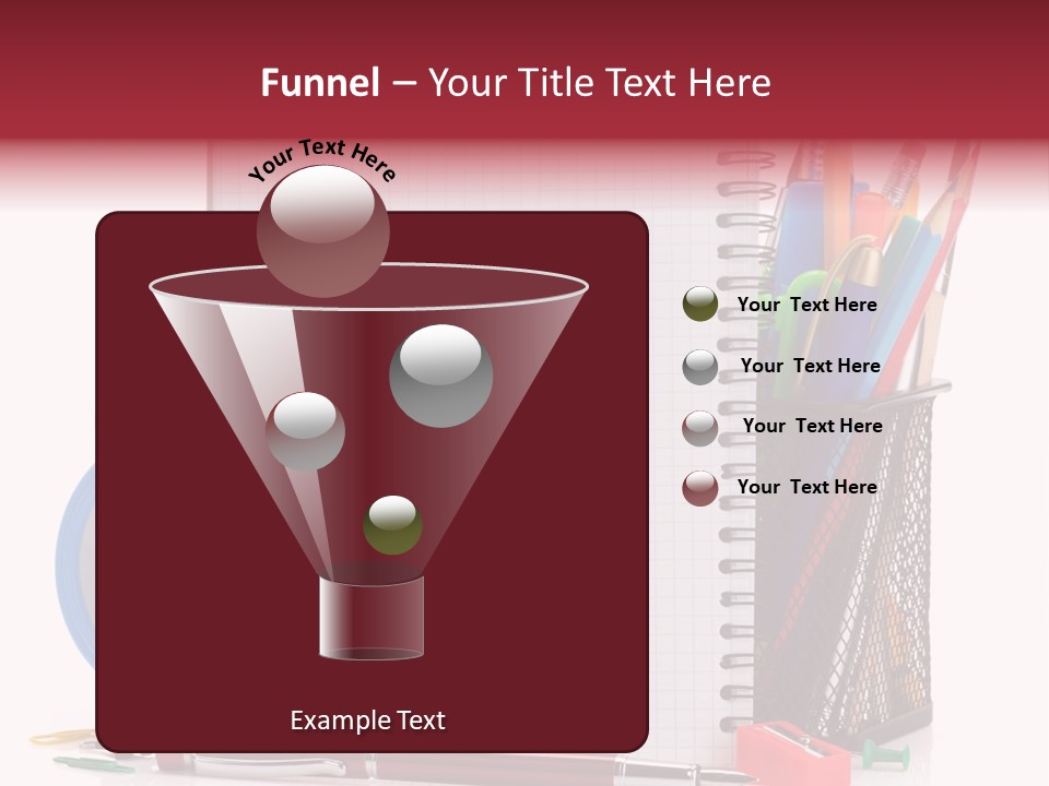 School Paper Supplies PowerPoint Template