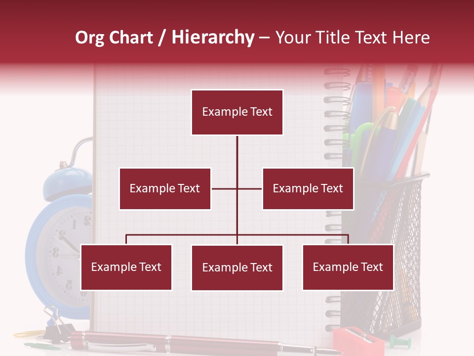 School Paper Supplies PowerPoint Template