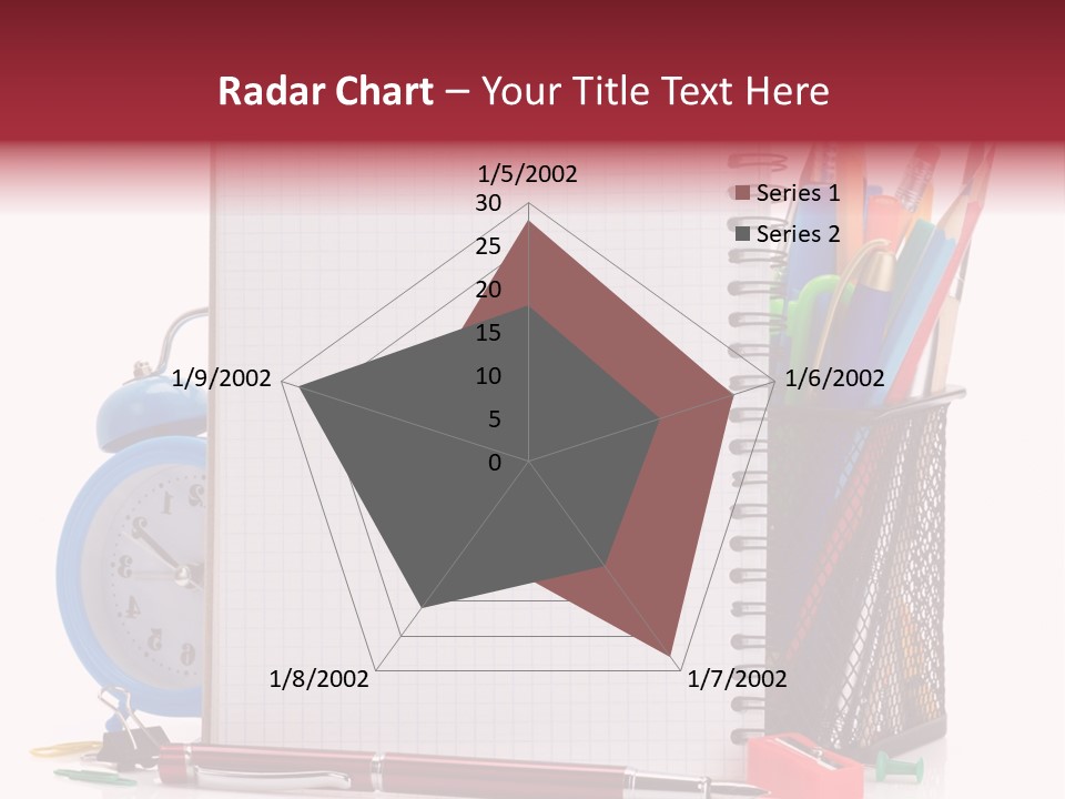 School Paper Supplies PowerPoint Template