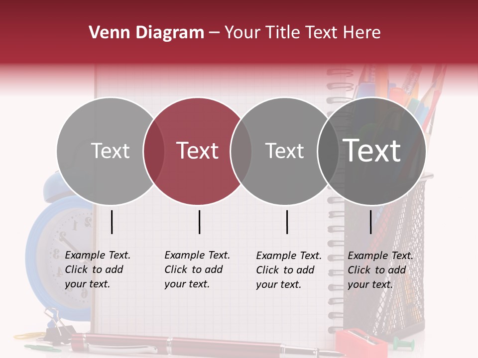 School Paper Supplies PowerPoint Template