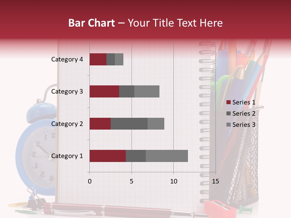 School Paper Supplies PowerPoint Template