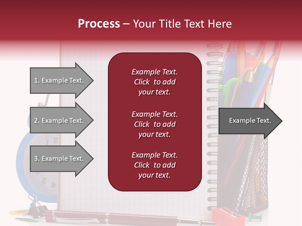 School Paper Supplies PowerPoint Template