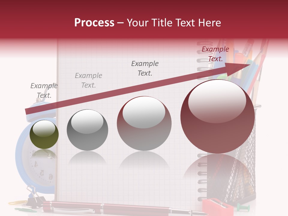 School Paper Supplies PowerPoint Template