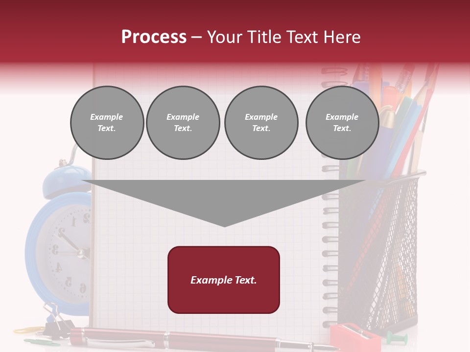 School Paper Supplies PowerPoint Template