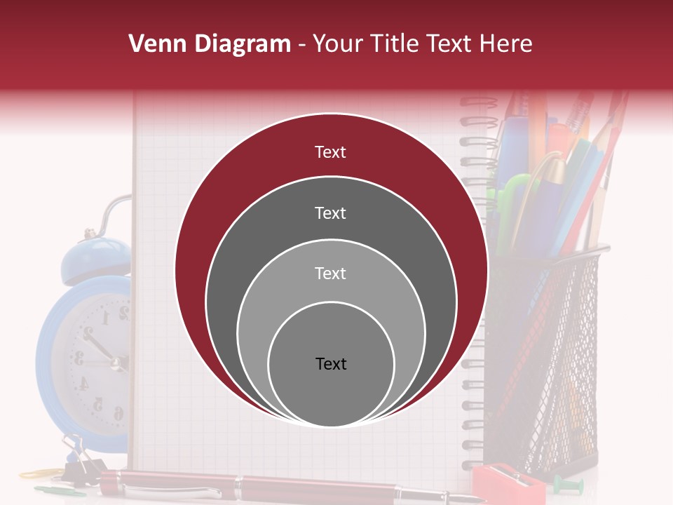 School Paper Supplies PowerPoint Template