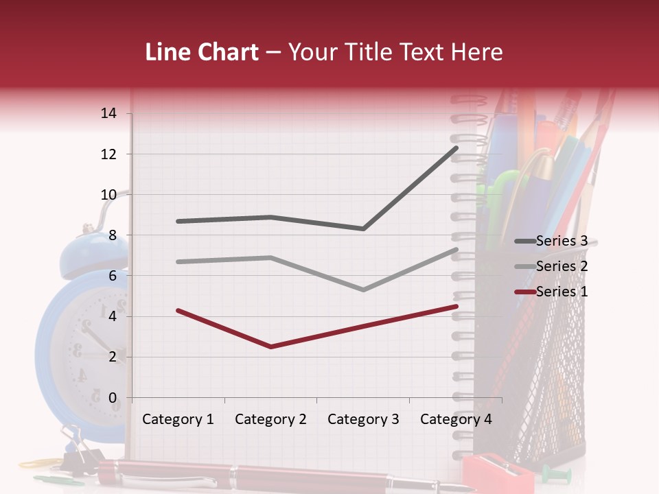 School Paper Supplies PowerPoint Template