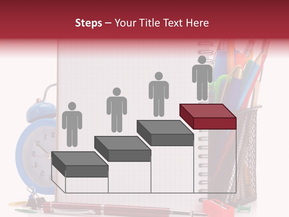 School Paper Supplies PowerPoint Template