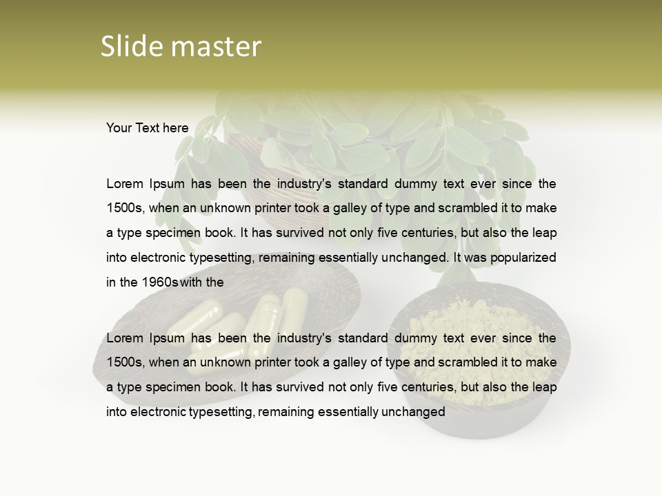 Vitamins Natural Strengthening Calcium PowerPoint Template