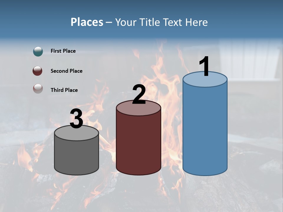 Camp Smores Flame PowerPoint Template
