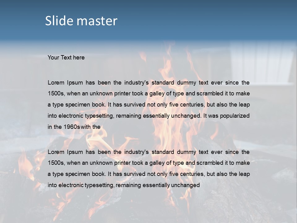 Camp Smores Flame PowerPoint Template