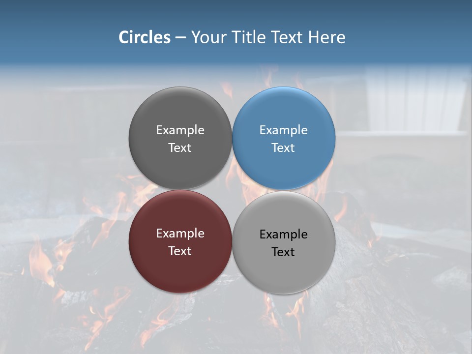 Camp Smores Flame PowerPoint Template