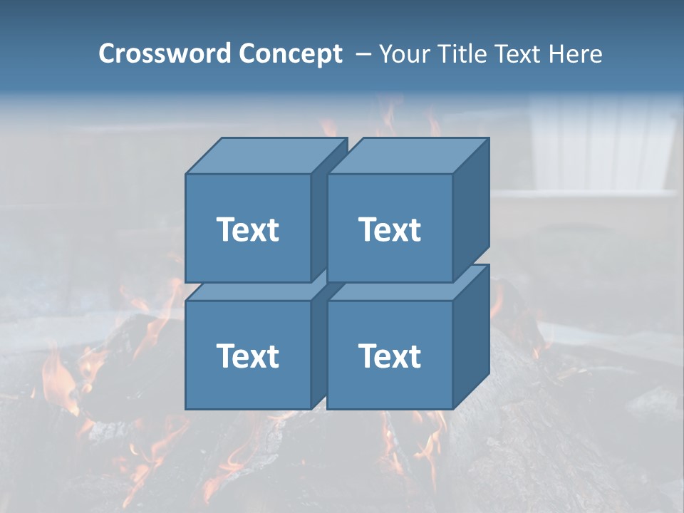 Camp Smores Flame PowerPoint Template