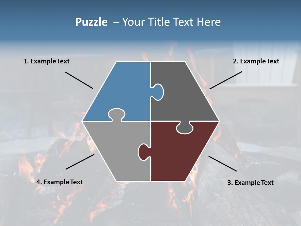 Camp Smores Flame PowerPoint Template