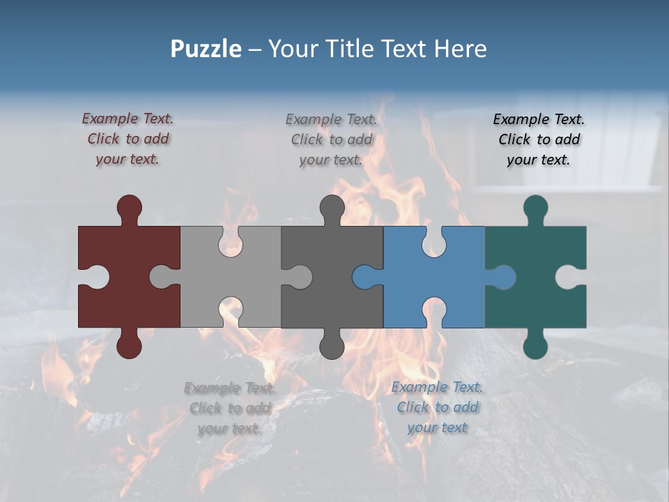 Camp Smores Flame PowerPoint Template