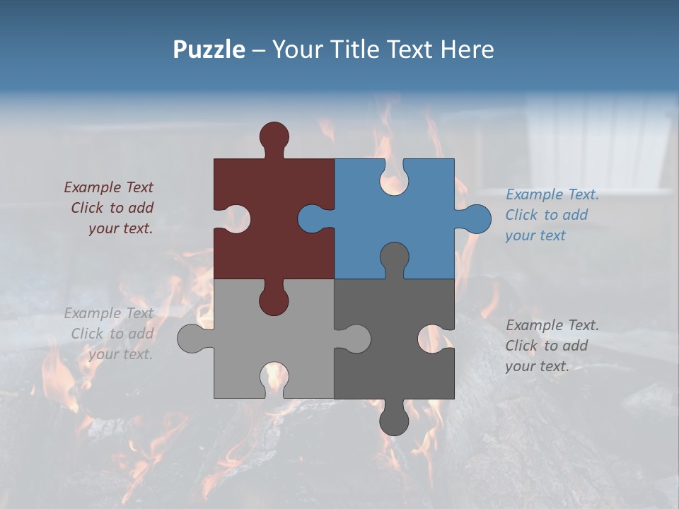 Camp Smores Flame PowerPoint Template