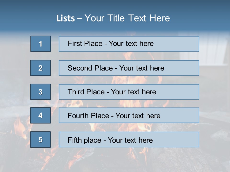 Camp Smores Flame PowerPoint Template