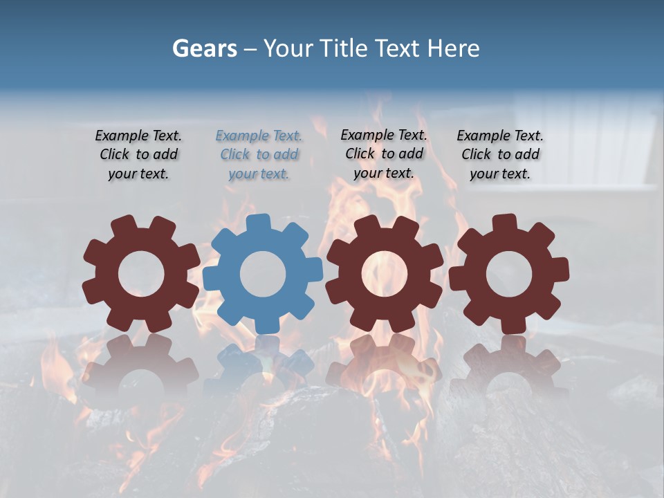 Camp Smores Flame PowerPoint Template