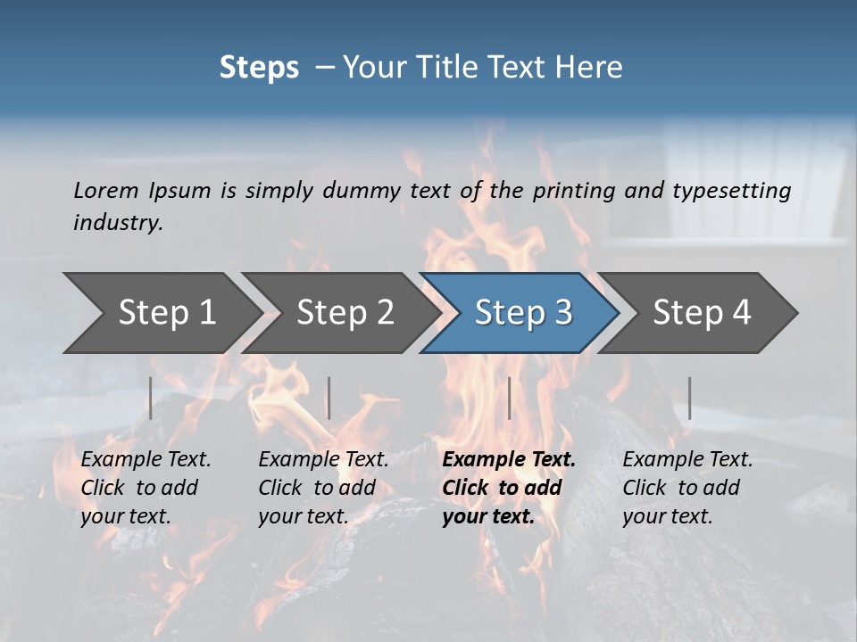 Camp Smores Flame PowerPoint Template