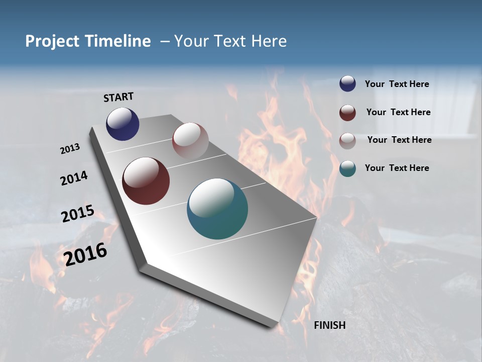 Camp Smores Flame PowerPoint Template