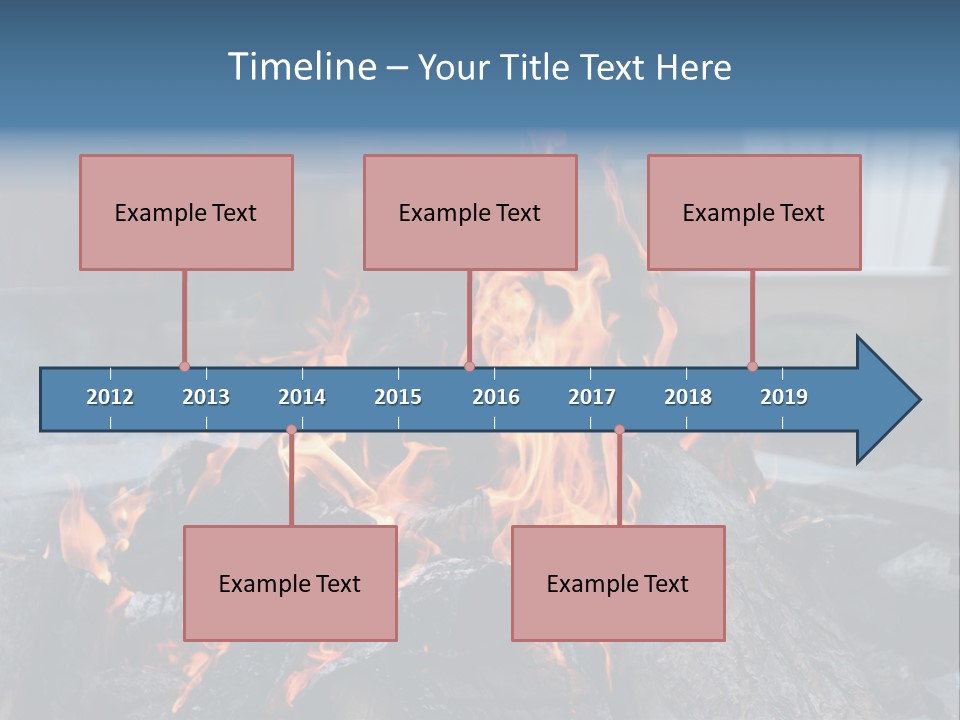 Camp Smores Flame PowerPoint Template