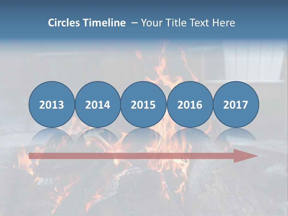 Camp Smores Flame PowerPoint Template