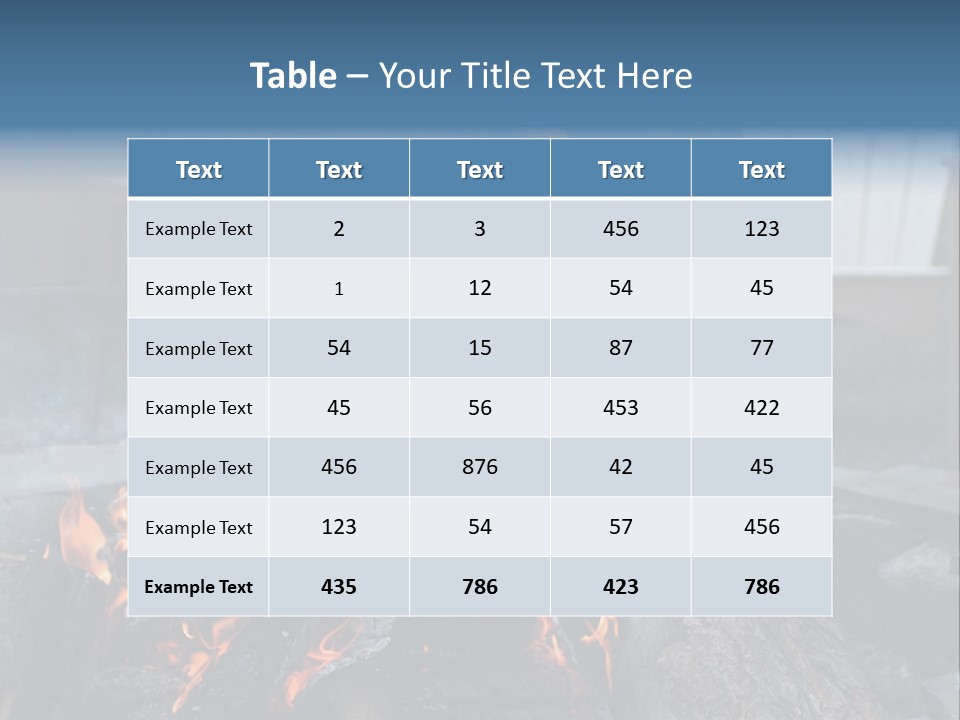 Camp Smores Flame PowerPoint Template