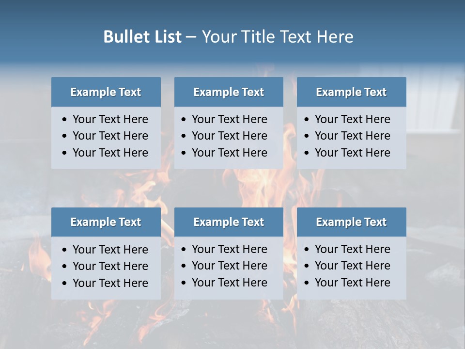 Camp Smores Flame PowerPoint Template