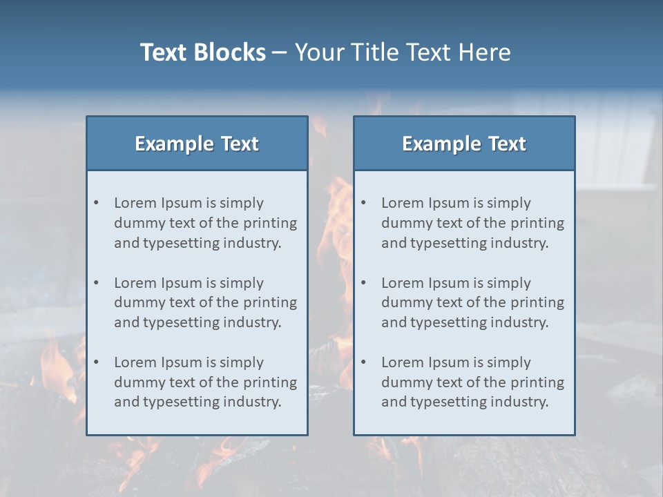 Camp Smores Flame PowerPoint Template