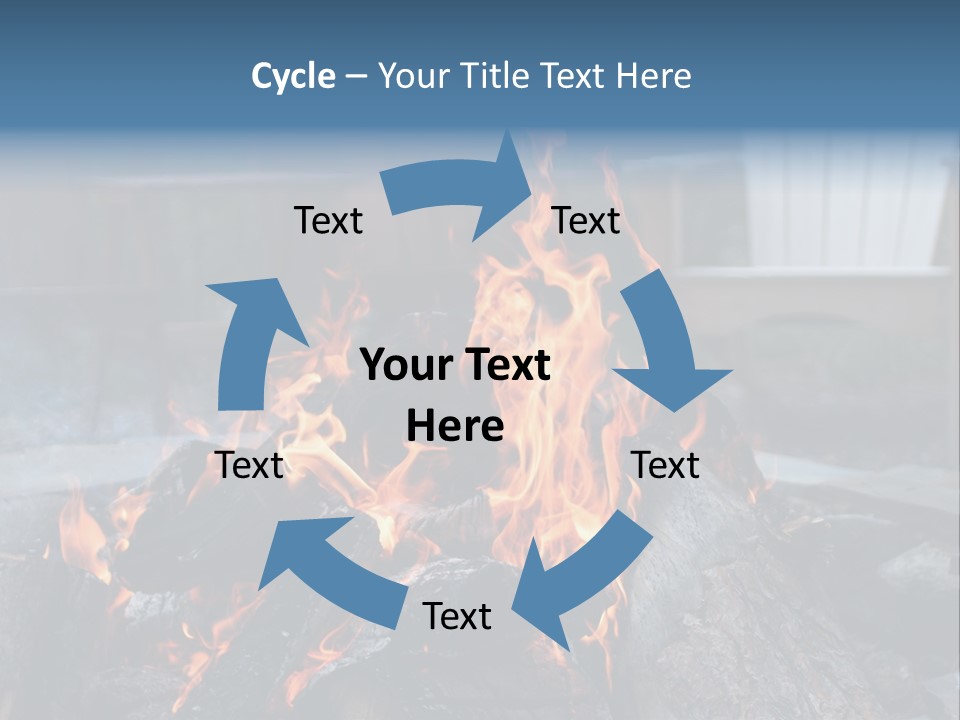 Camp Smores Flame PowerPoint Template