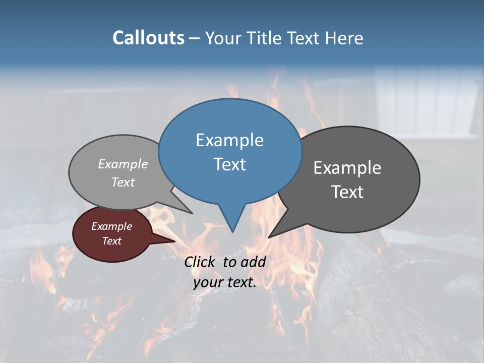 Camp Smores Flame PowerPoint Template