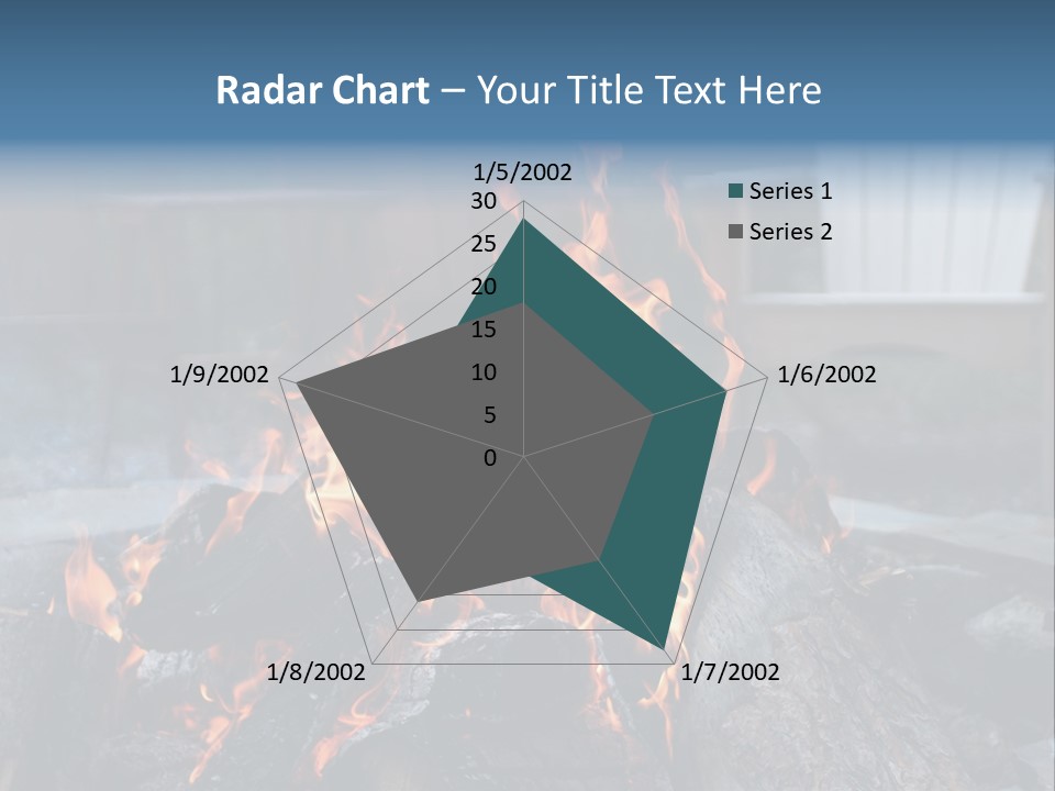 Camp Smores Flame PowerPoint Template