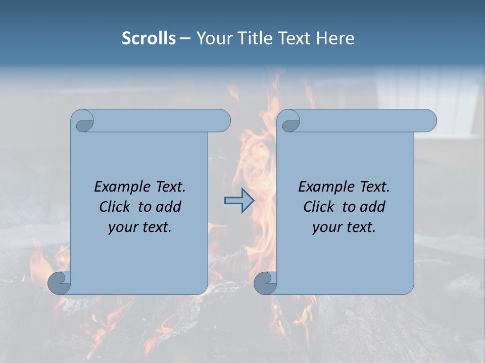 Camp Smores Flame PowerPoint Template